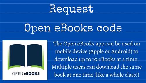 Request Open eBooks app Code 
